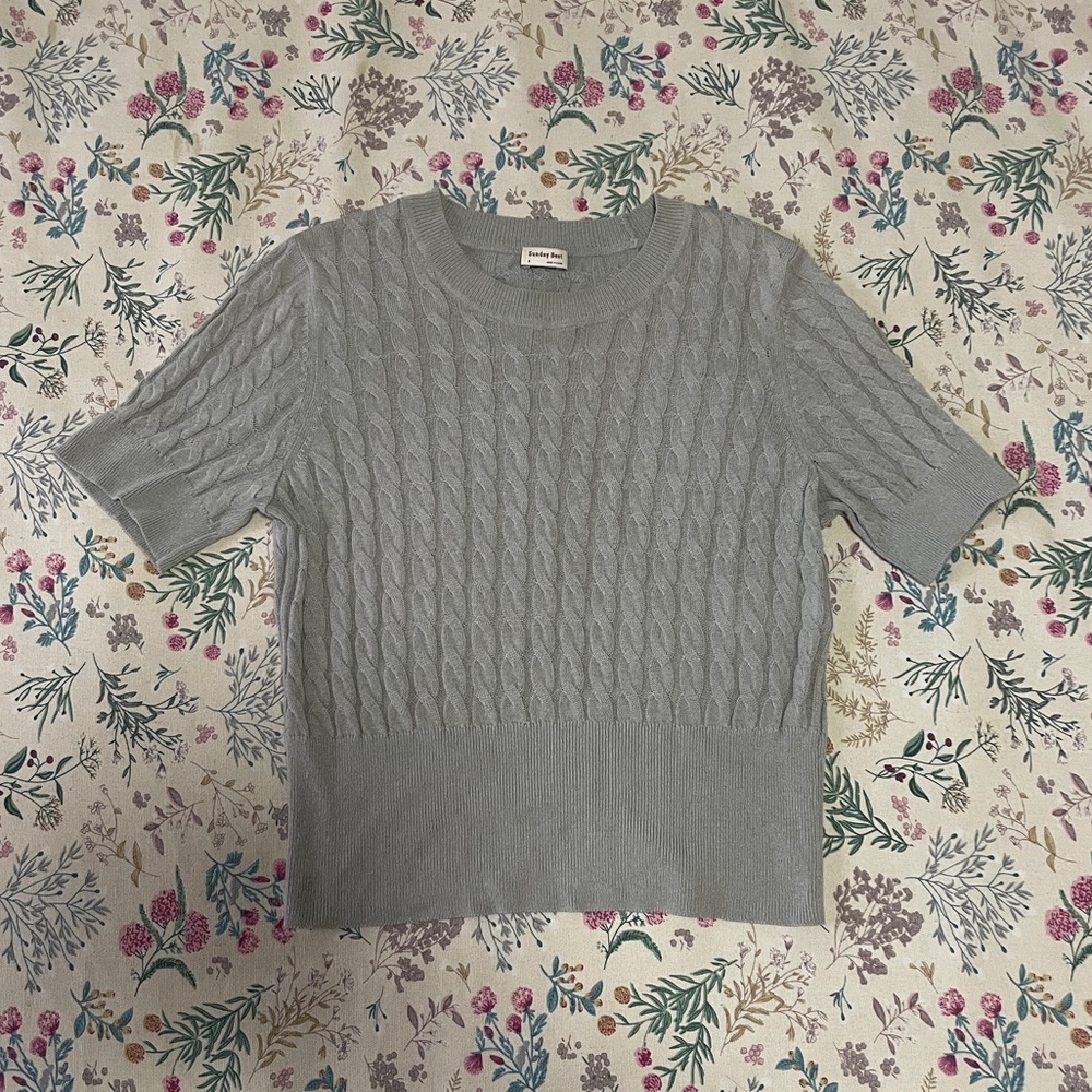 Aritzia Sunday Best Cable Knit Top